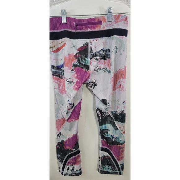 Lululemon Leggings Womens Size 6 Multi-Colored Capri's Sporty Active Workout - Picture 5 of 7